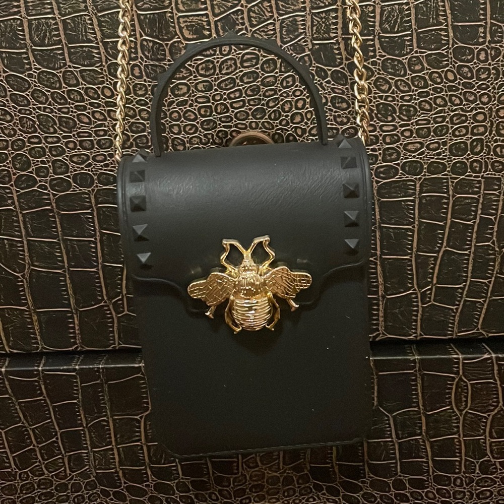 Black small crossbody purse